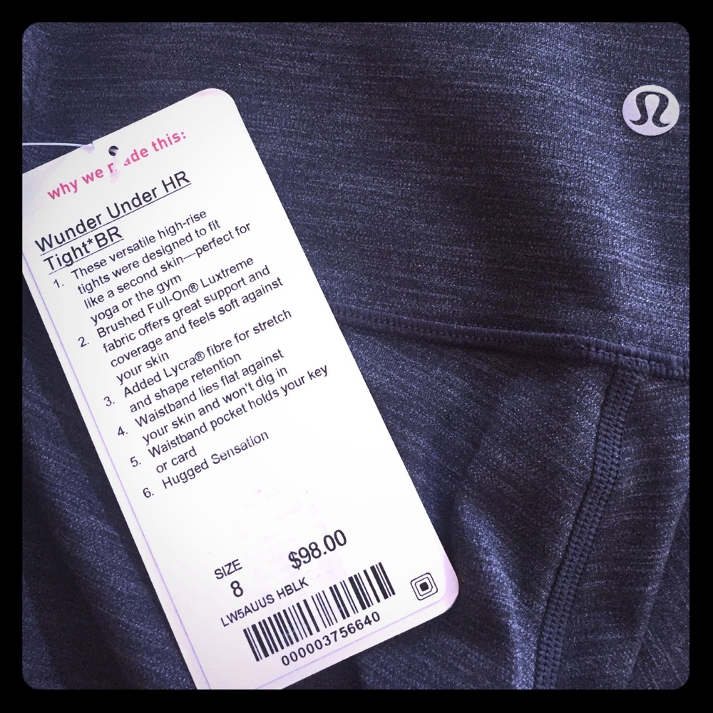 NWT. Lululemons Wunder Under HR Tight Leggings